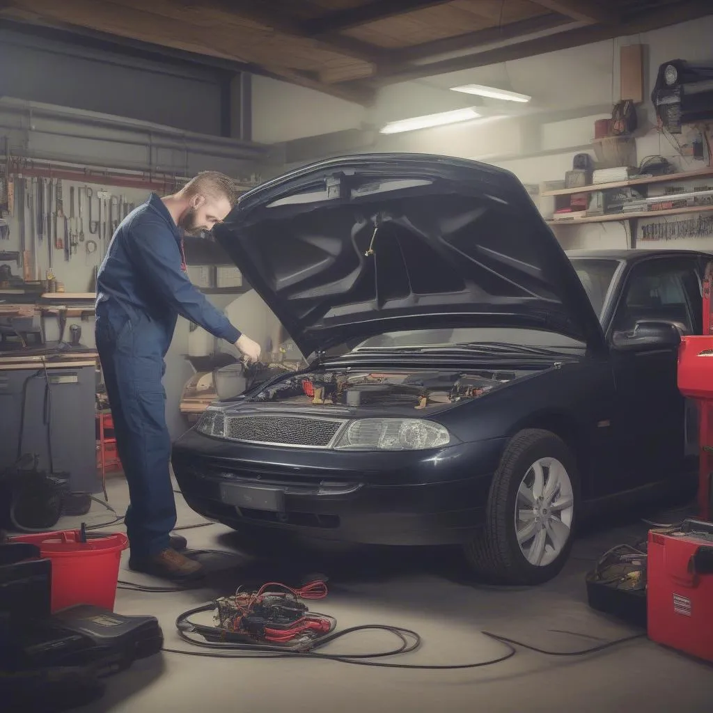 Car Mechanic Repairing