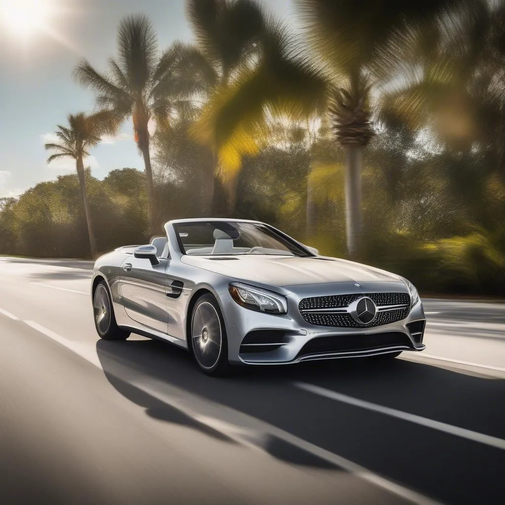 Mercedes-Benz cabriolet en Floride