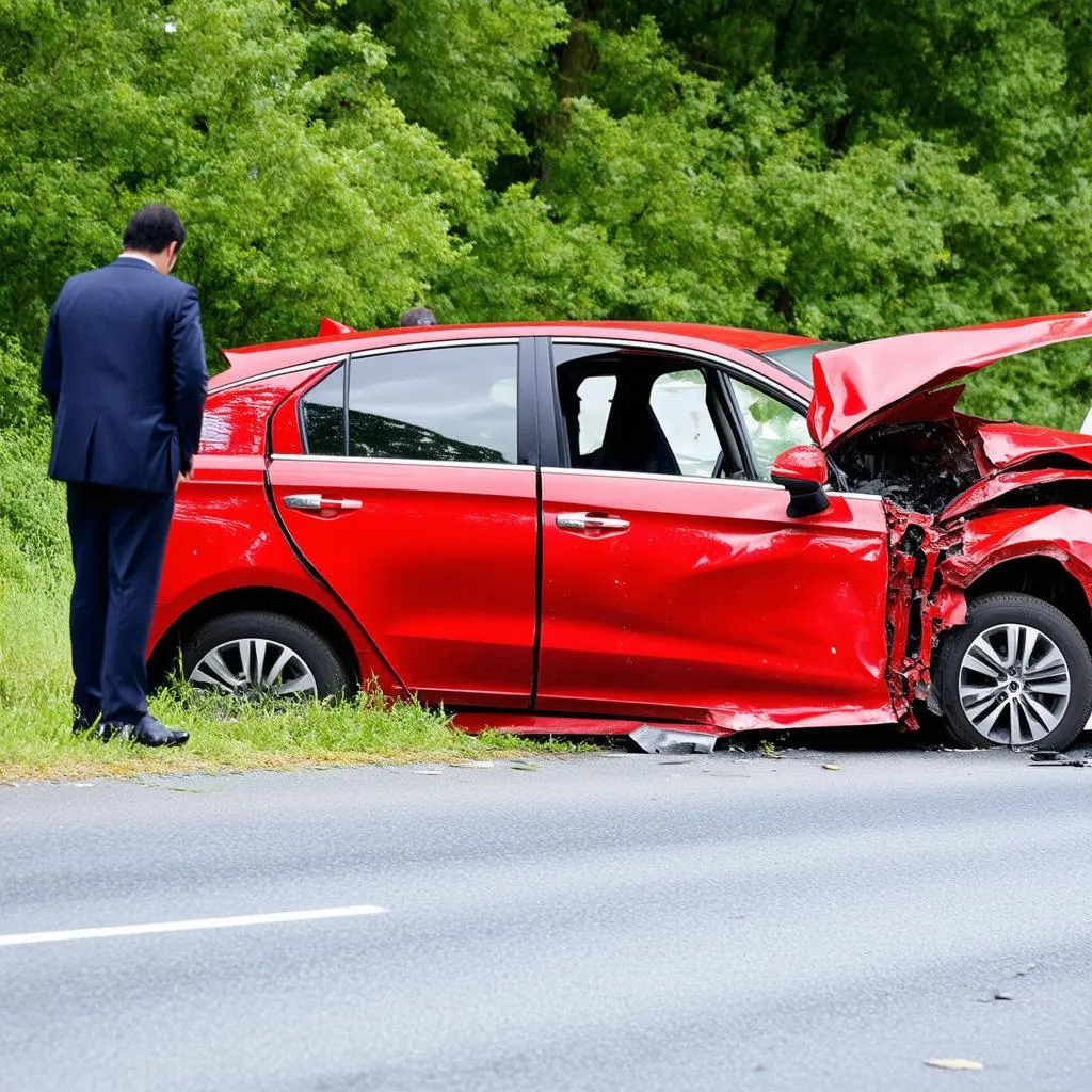 Accident de voiture et estimation des dommages