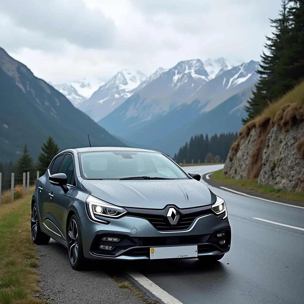 Voiture avec un problème de module d'accélération sur la route