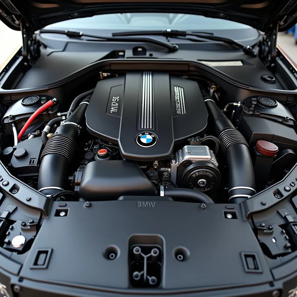 Moteur BMW ouvert pour inspection