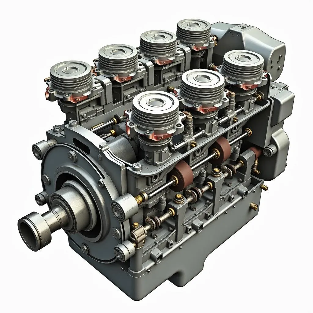 Moteur Mercedes M113 Coupe Transversale