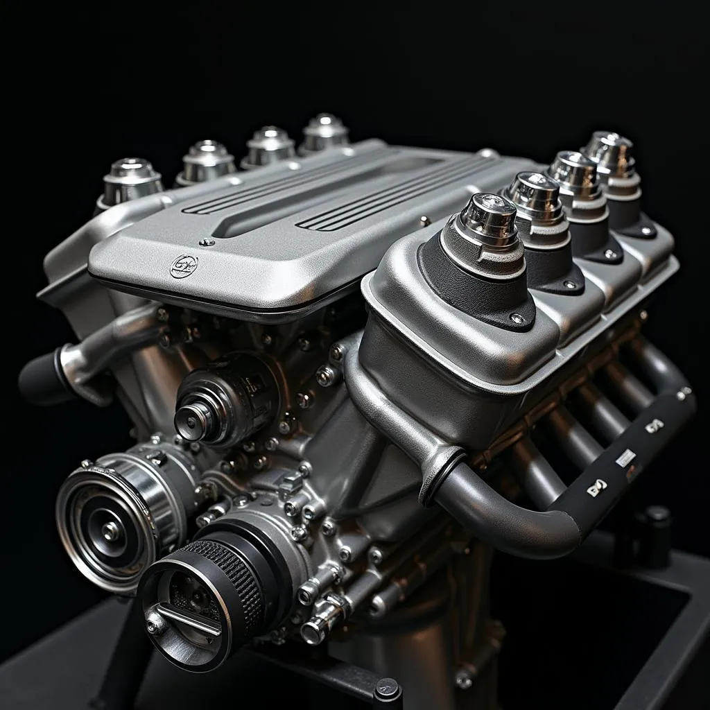 Moteur V8 en gros plan