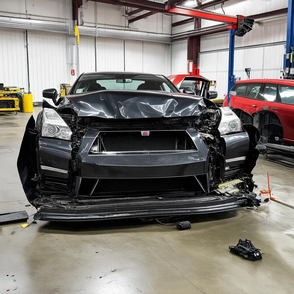 Nissan GTR crash repair