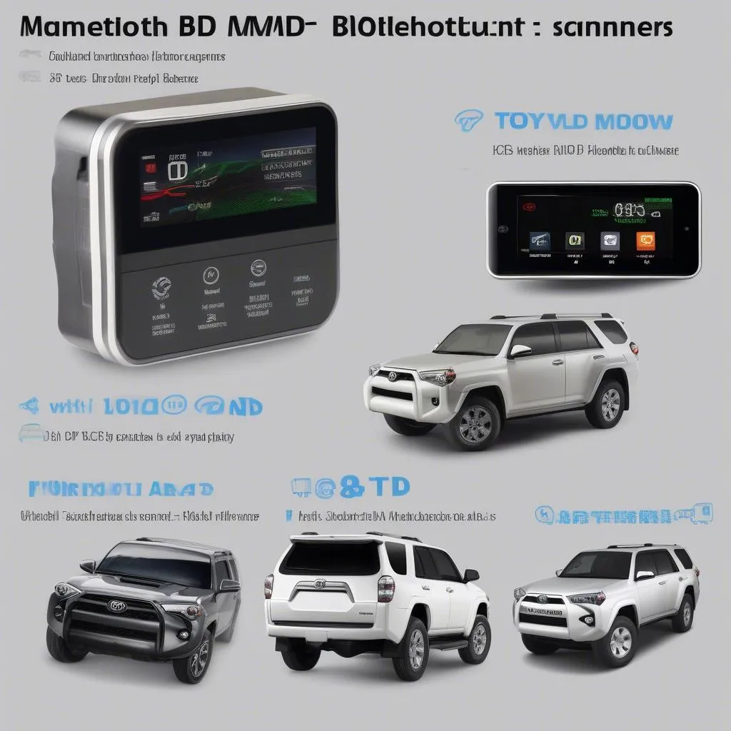 Scanner OBD Bluetooth compatible avec Toyota 4Runner 2008