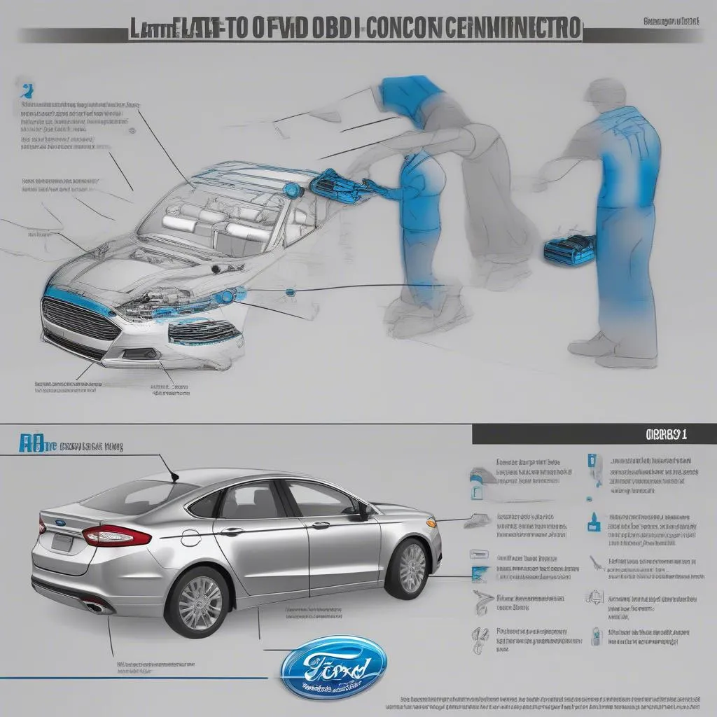 Débranchement du connecteur OBD Ford Fusion 2012