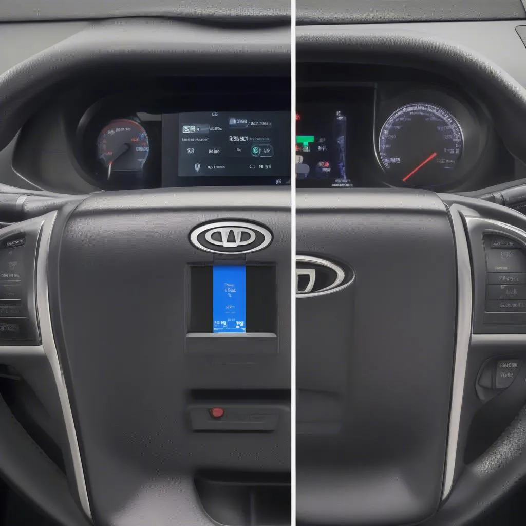 Emplacement du port OBD II sur une Prius