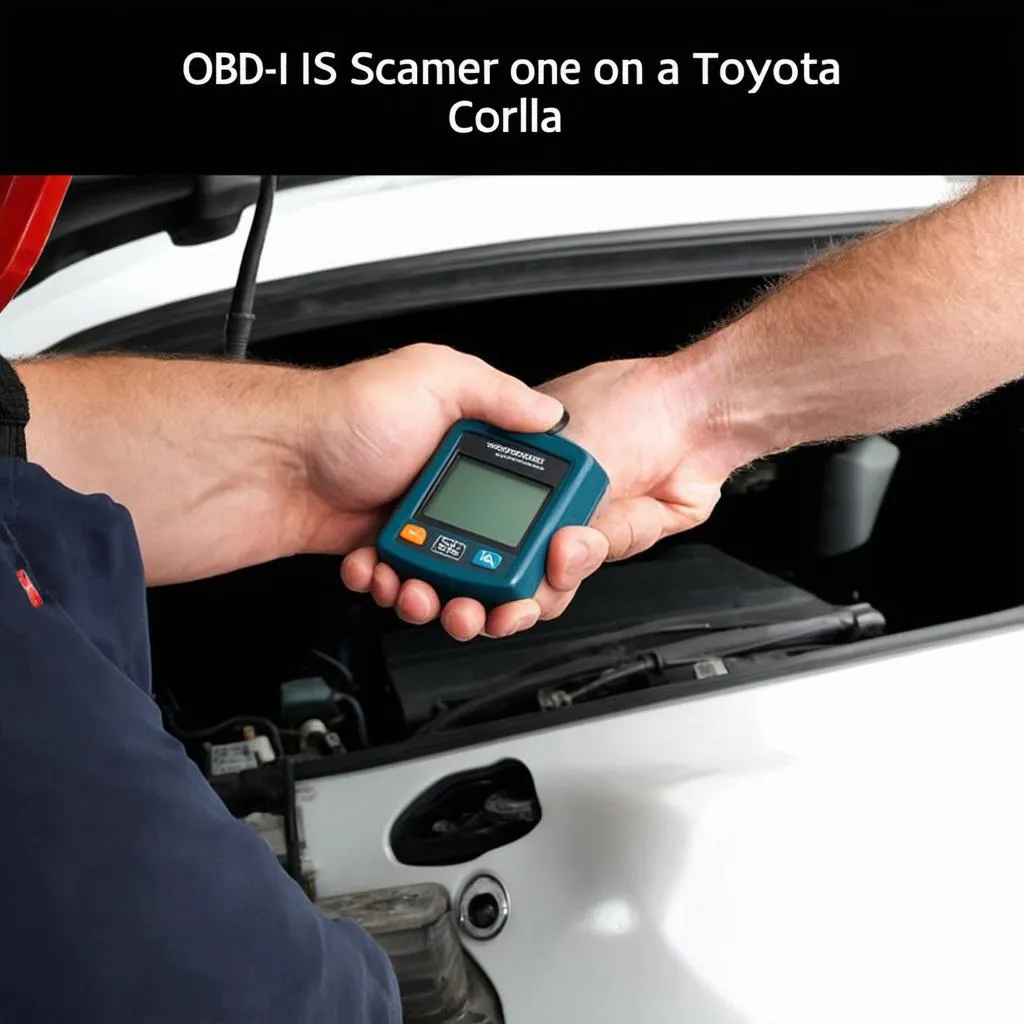 OBD-II Scanner on a Toyota Corolla