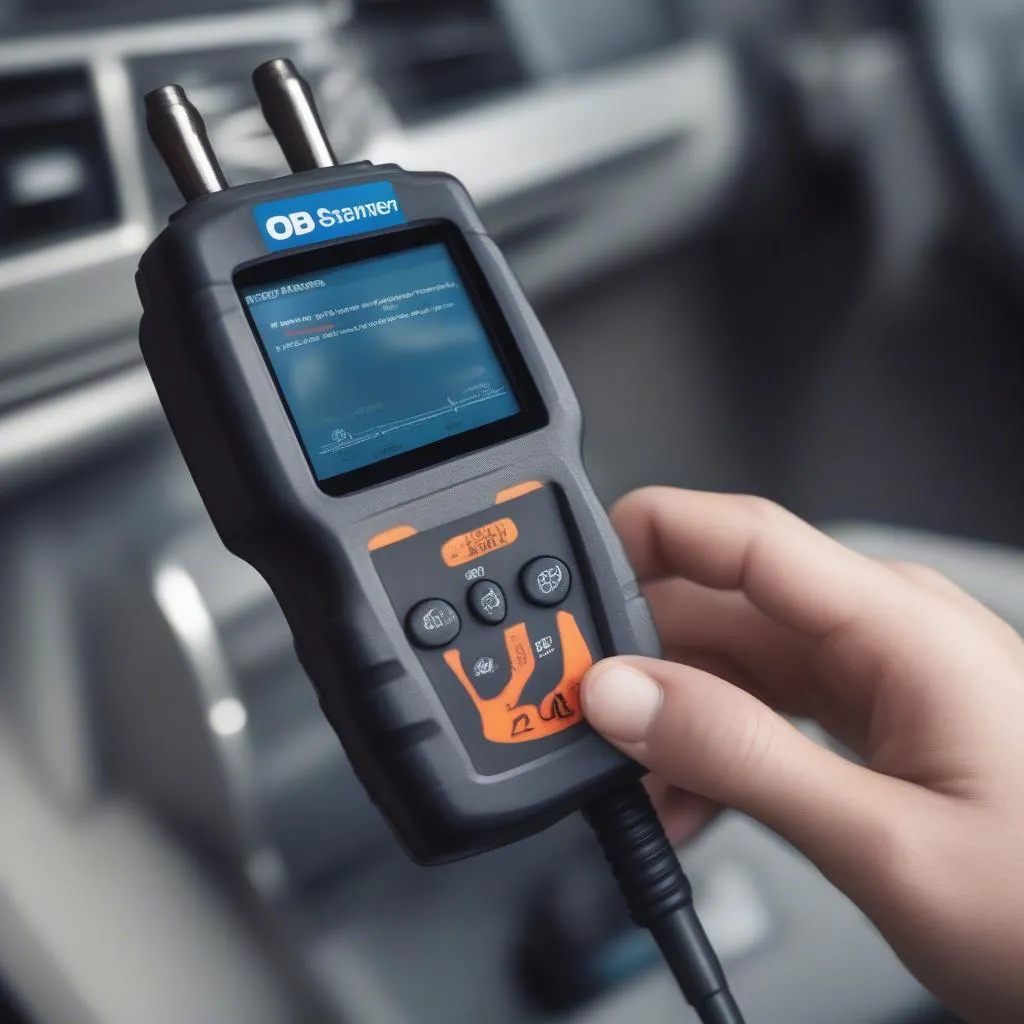 Màn hình OBD Scanner hiển thị mã lỗi