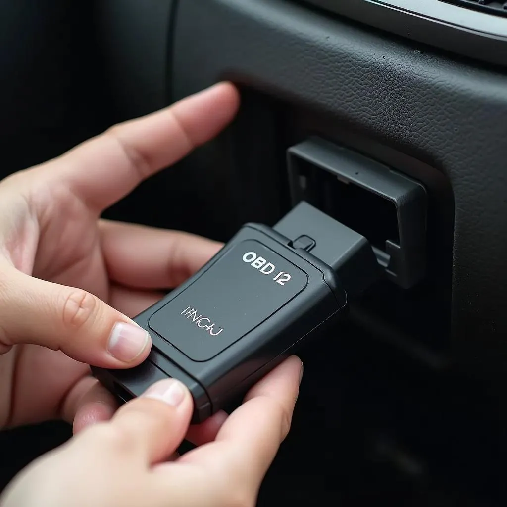 Installation d'un OBD tuner chip dans une voiture