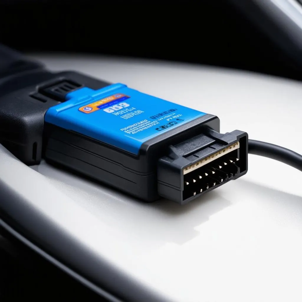 scanner obd2 branché à une voiture