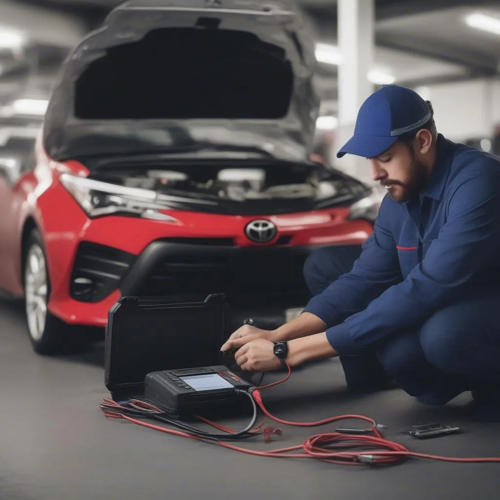 OBD Scanner on a Toyota Corolla