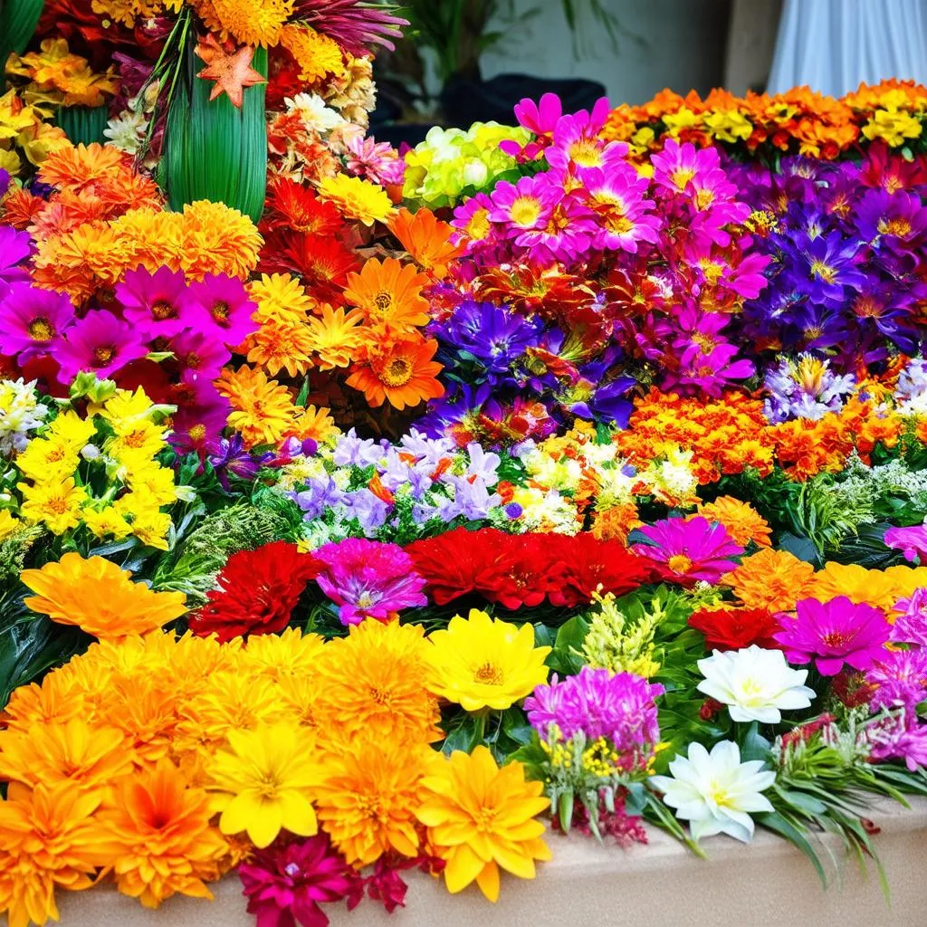 Offrandes de Fleurs à Tahiti