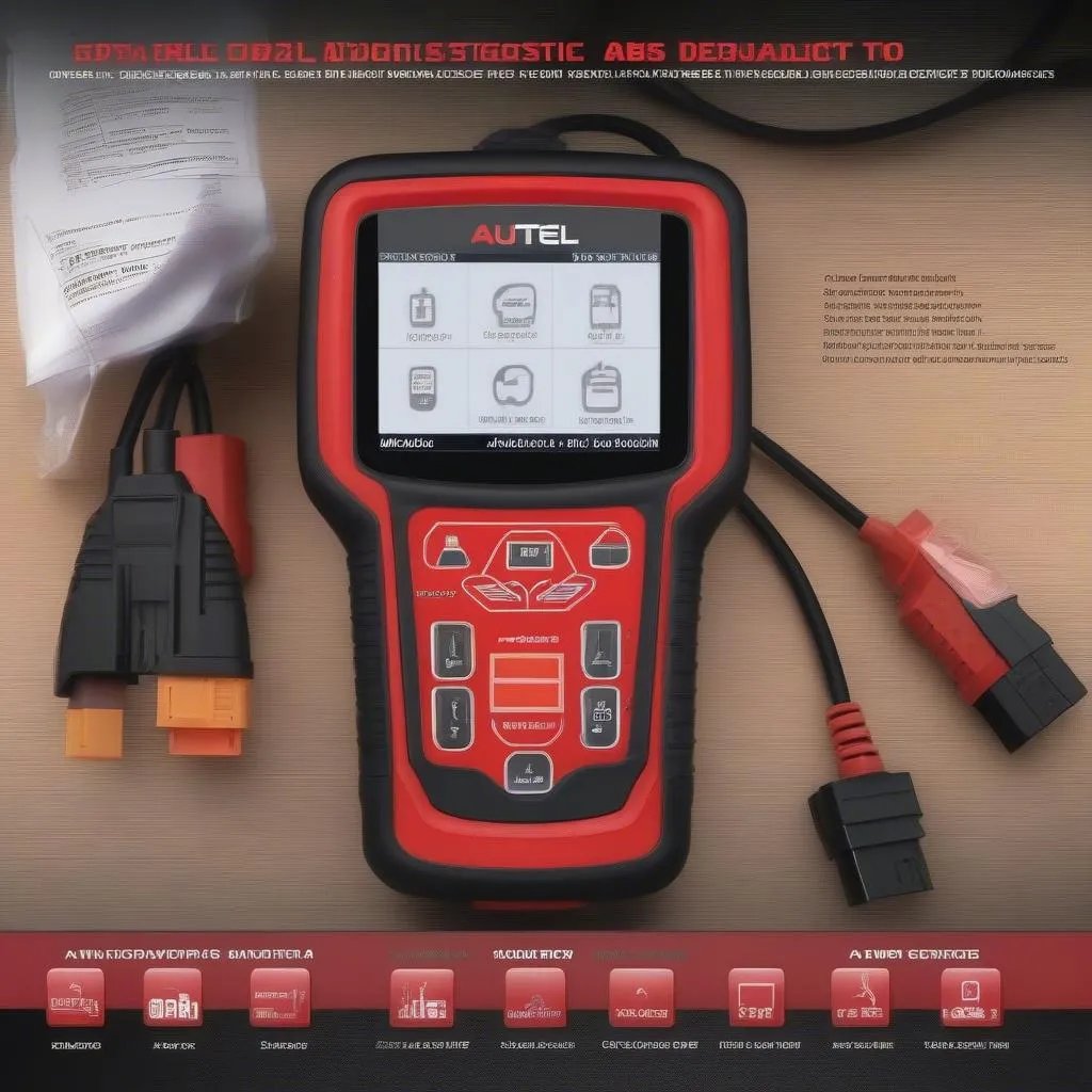 Outil de diagnostic Autel ABS SRS CAN OBD2