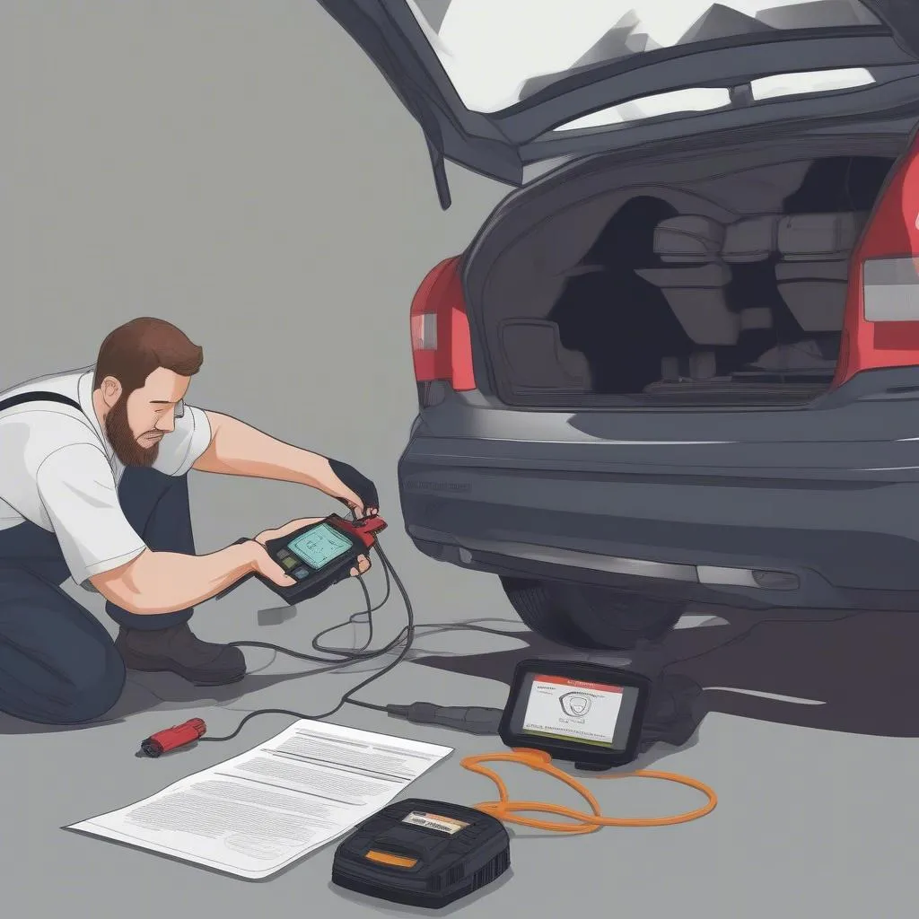 Outil de diagnostic connecté à une voiture