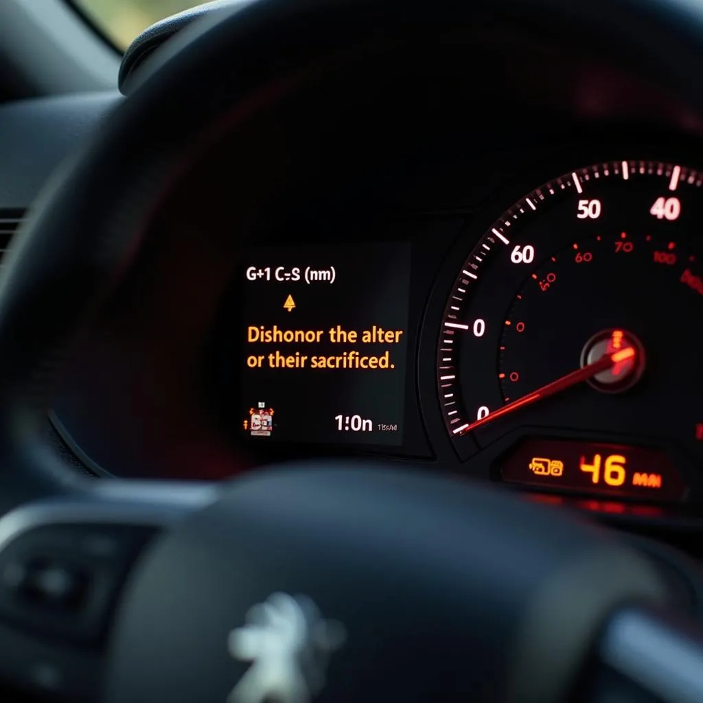 Panne du système électrique d'une Peugeot affichant un message d'erreur énigmatique