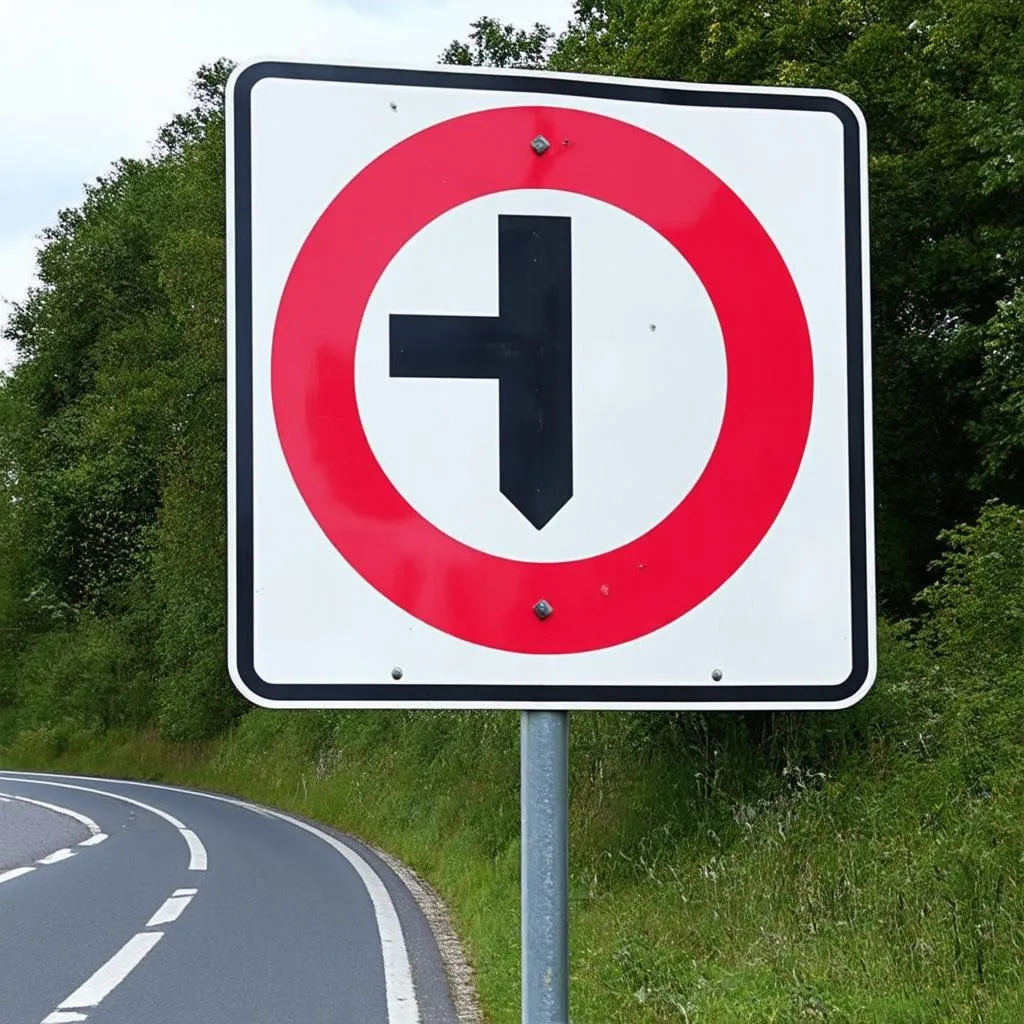 Panneau de signalisation Français