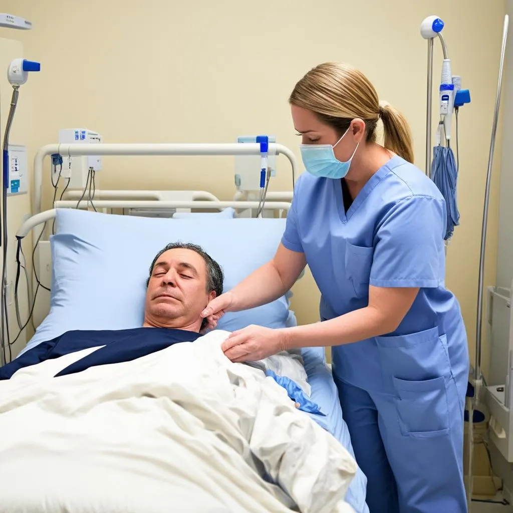 Technicien en soins aux patients travaillant à l'hôpital