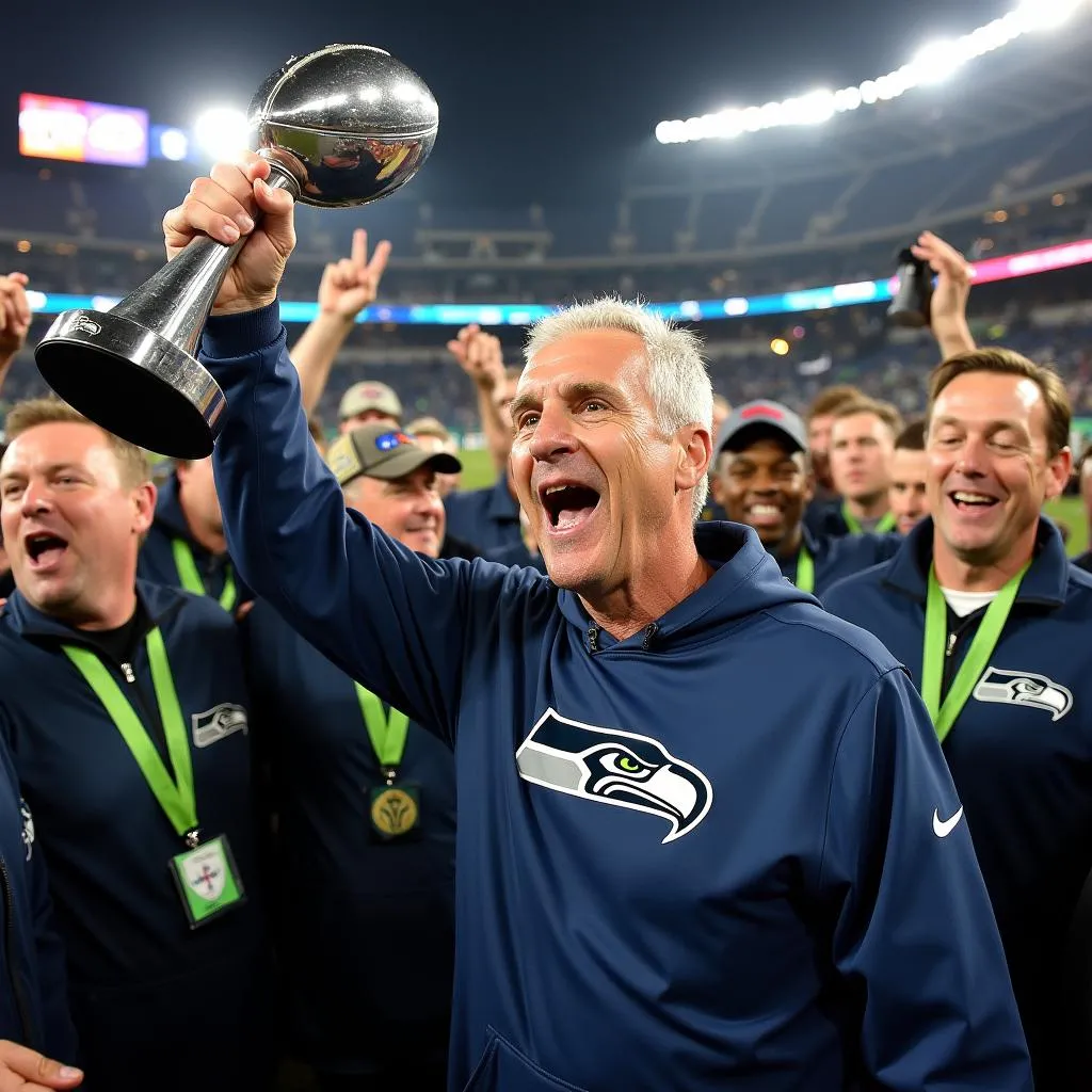 Célébration du Super Bowl par Pete Carroll