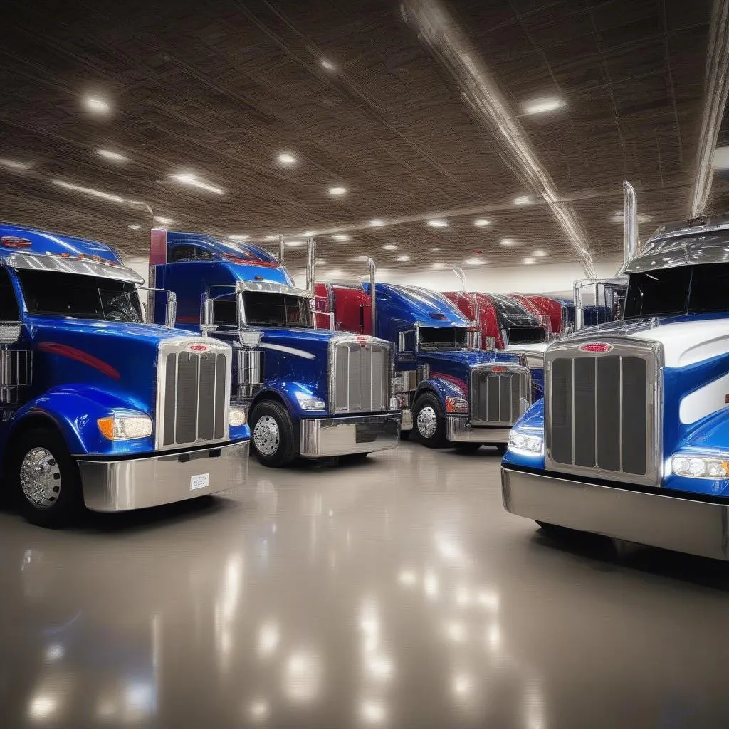 Peterbilt truck showroom