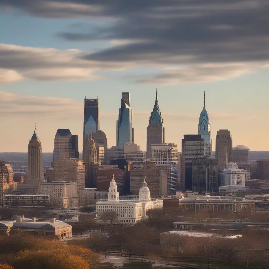 Vue de la ville de Philadelphie