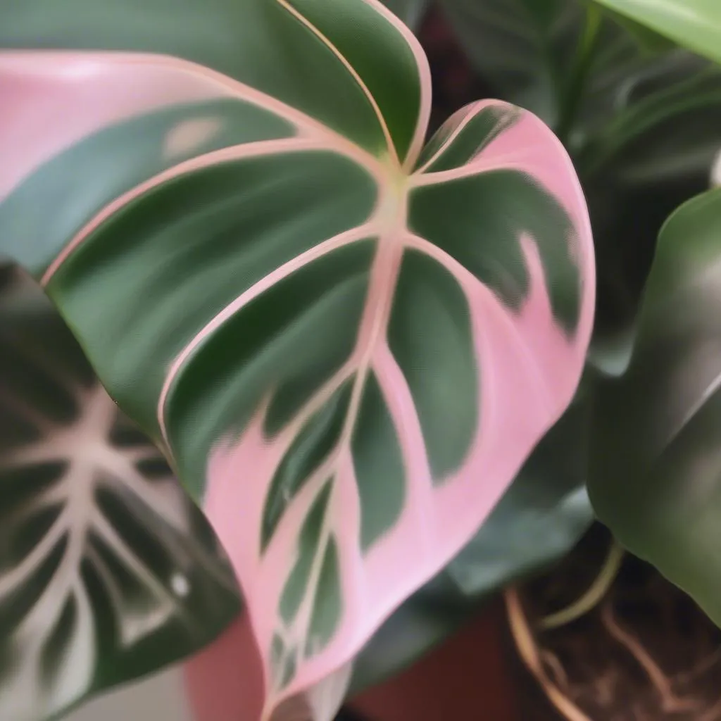 Lá cây Philodendron Pink Princess