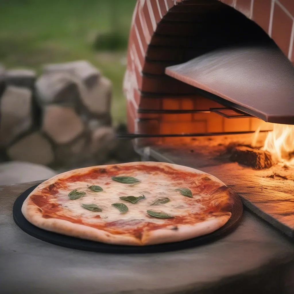 Pizza au feu de bois