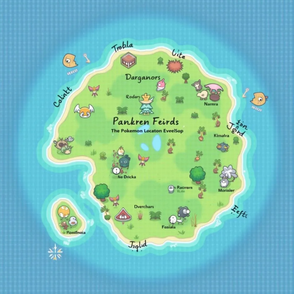 Pokémon Lune - Carte du Monde