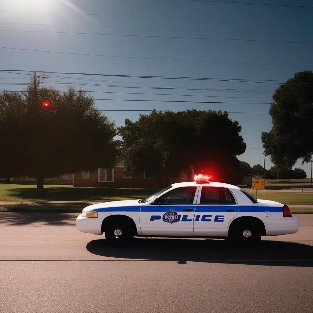 Voiture de police à Oklahoma City