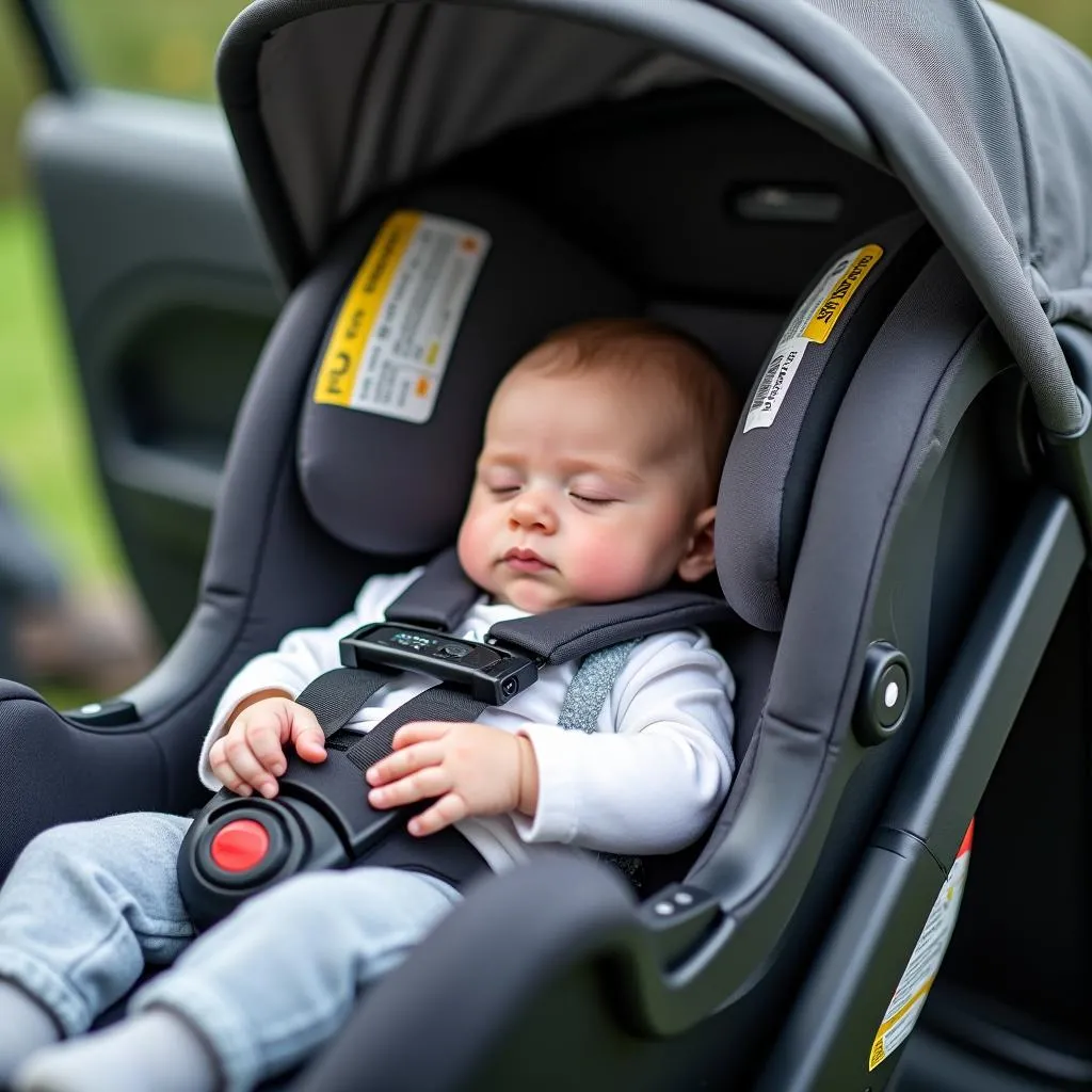 Poussette avec siège auto pour bébé confortable