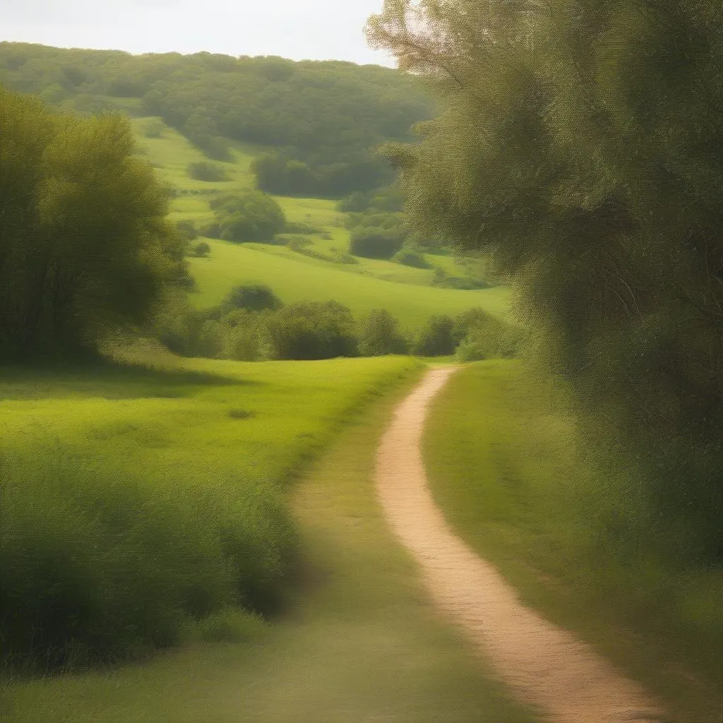 Randonnée paisible dans la campagne normande