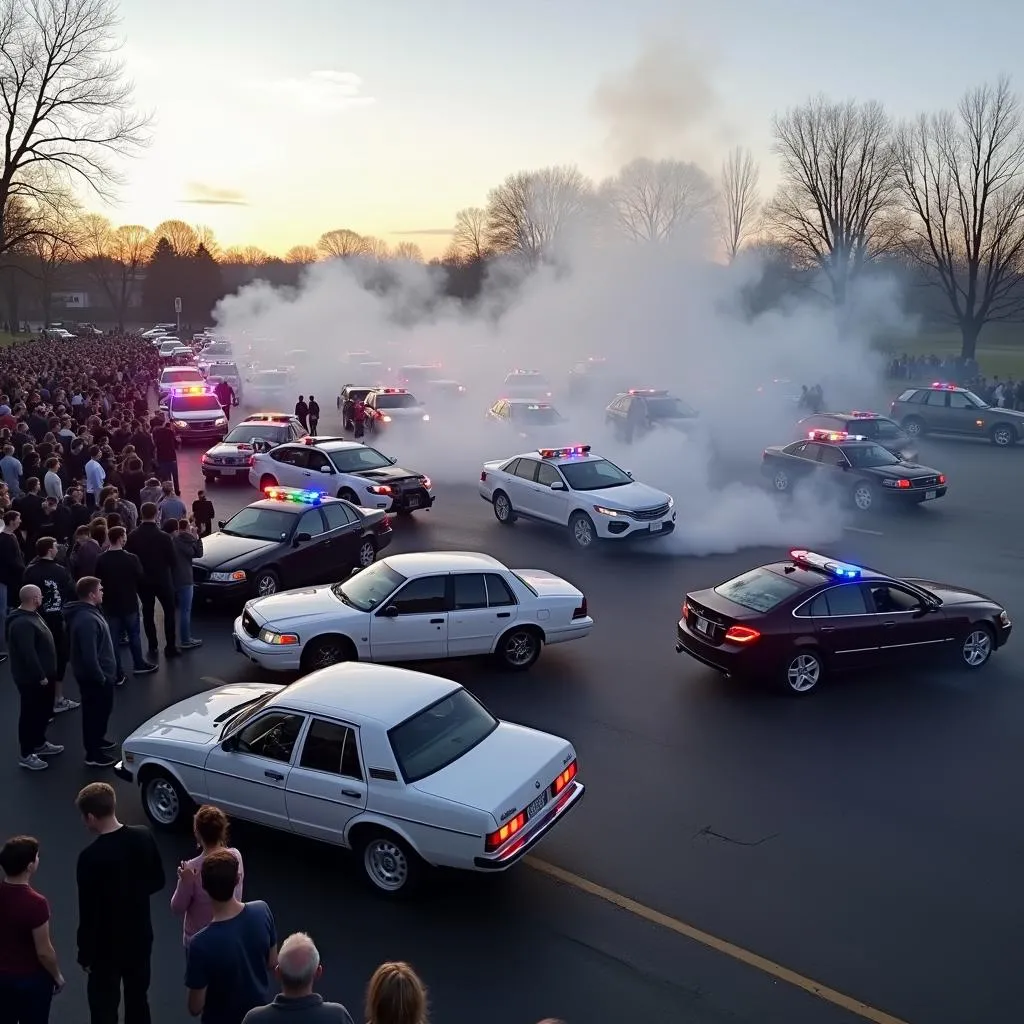 Arrestations lors d’un rassemblement automobile illégal à Worcester