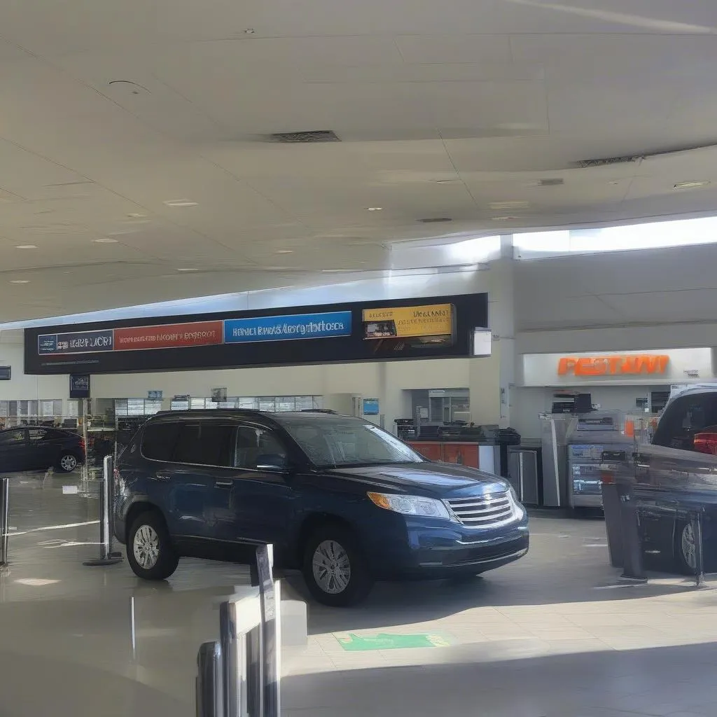 Retour de voiture de location à l'aéroport de San Diego