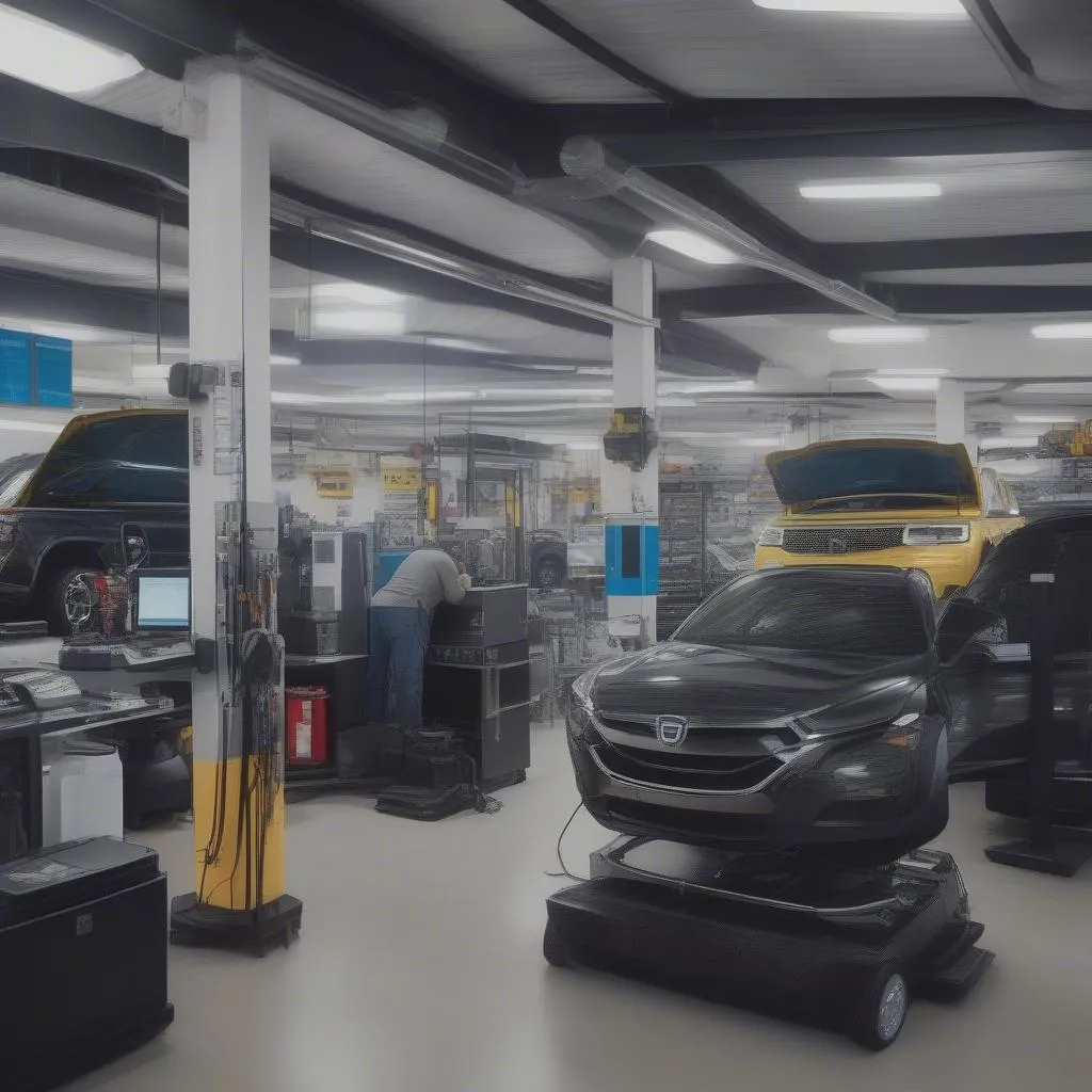 Repair Shop with Dealer Scanner