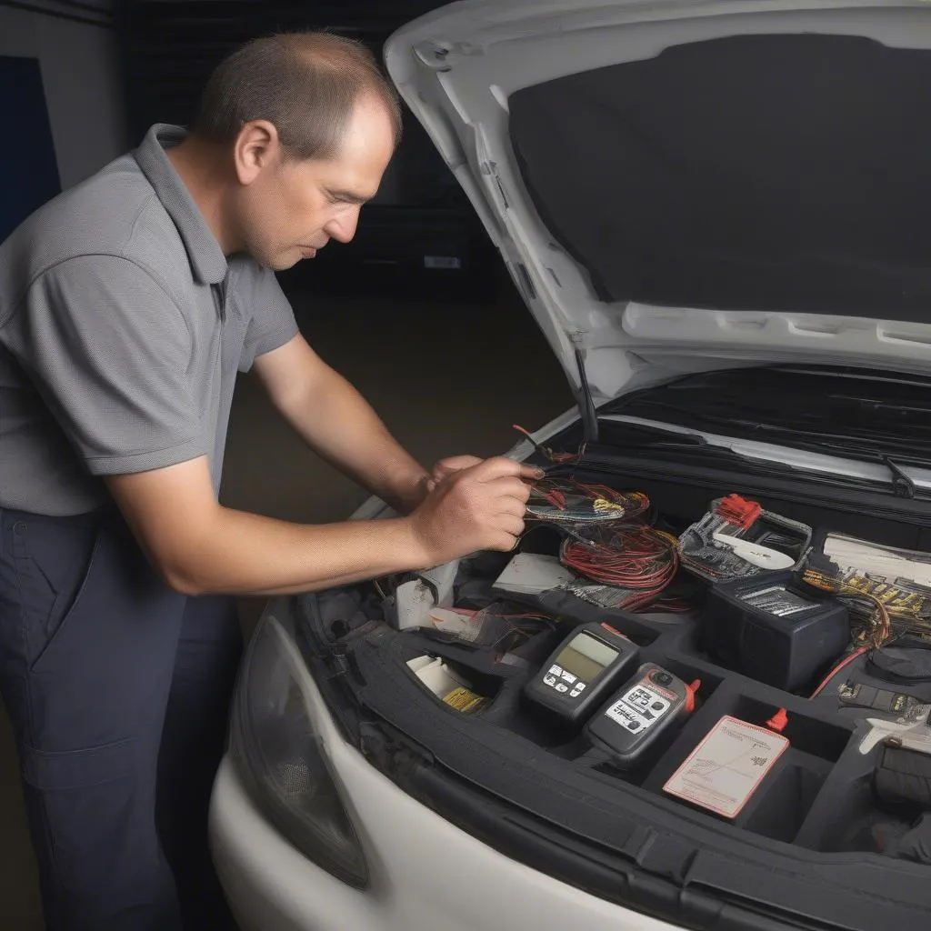 Réparation d'un problème électrique sur une Laguna Mercedes