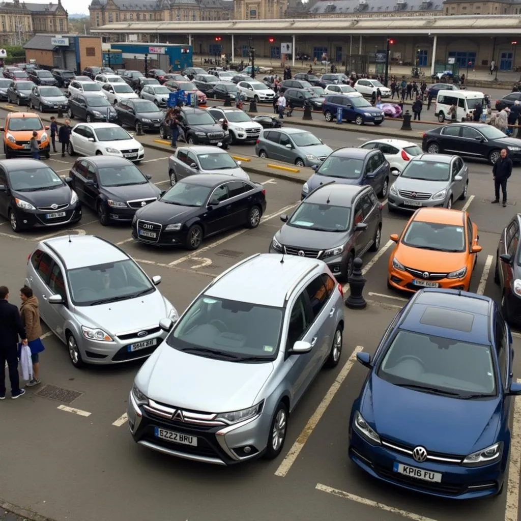 Restitution d'une voiture de location à la gare d'Édimbourg