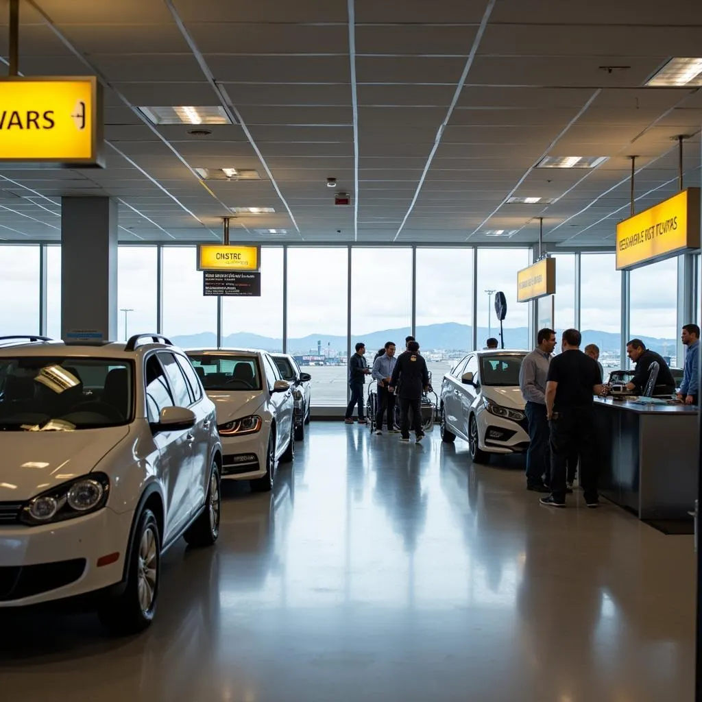 Retour de voiture à l'aéroport de Denver