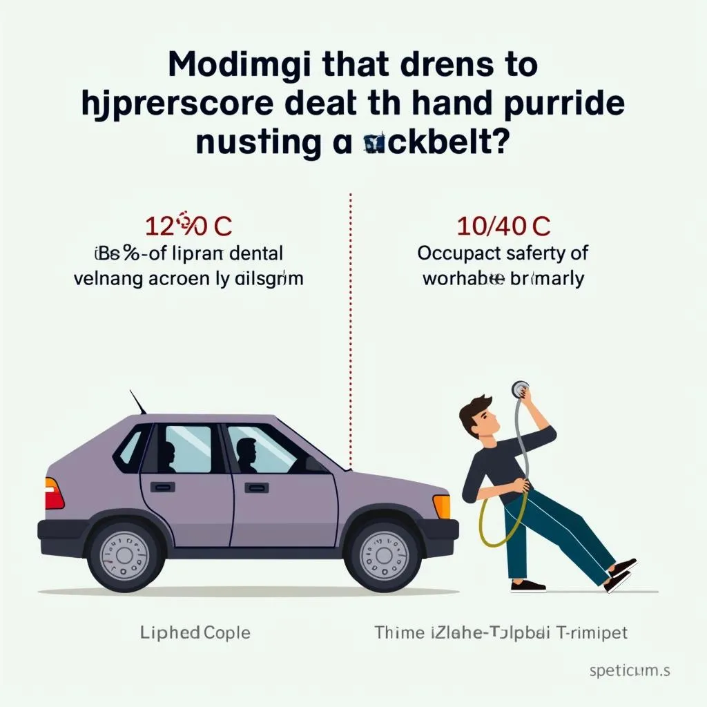 Risque de décès en cas d'éjection d'une voiture