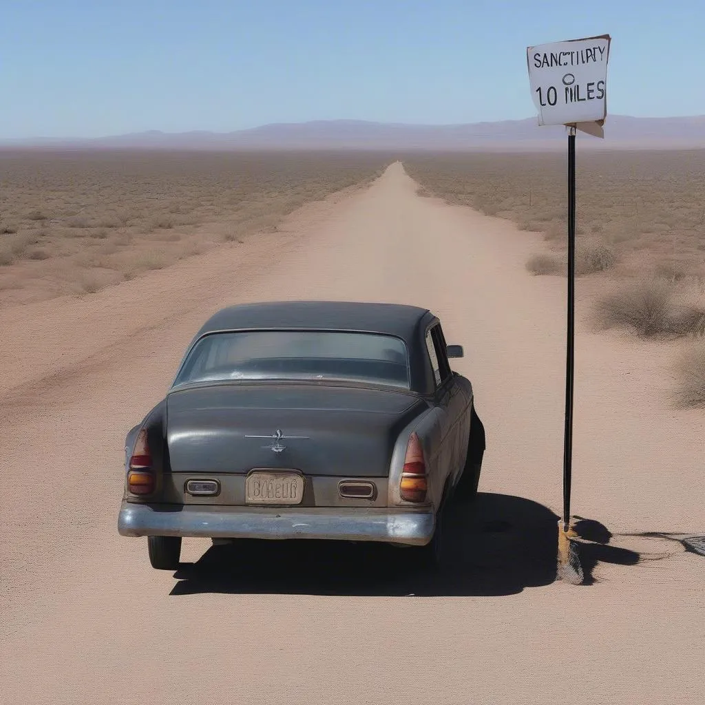 Panne de voiture sur la route