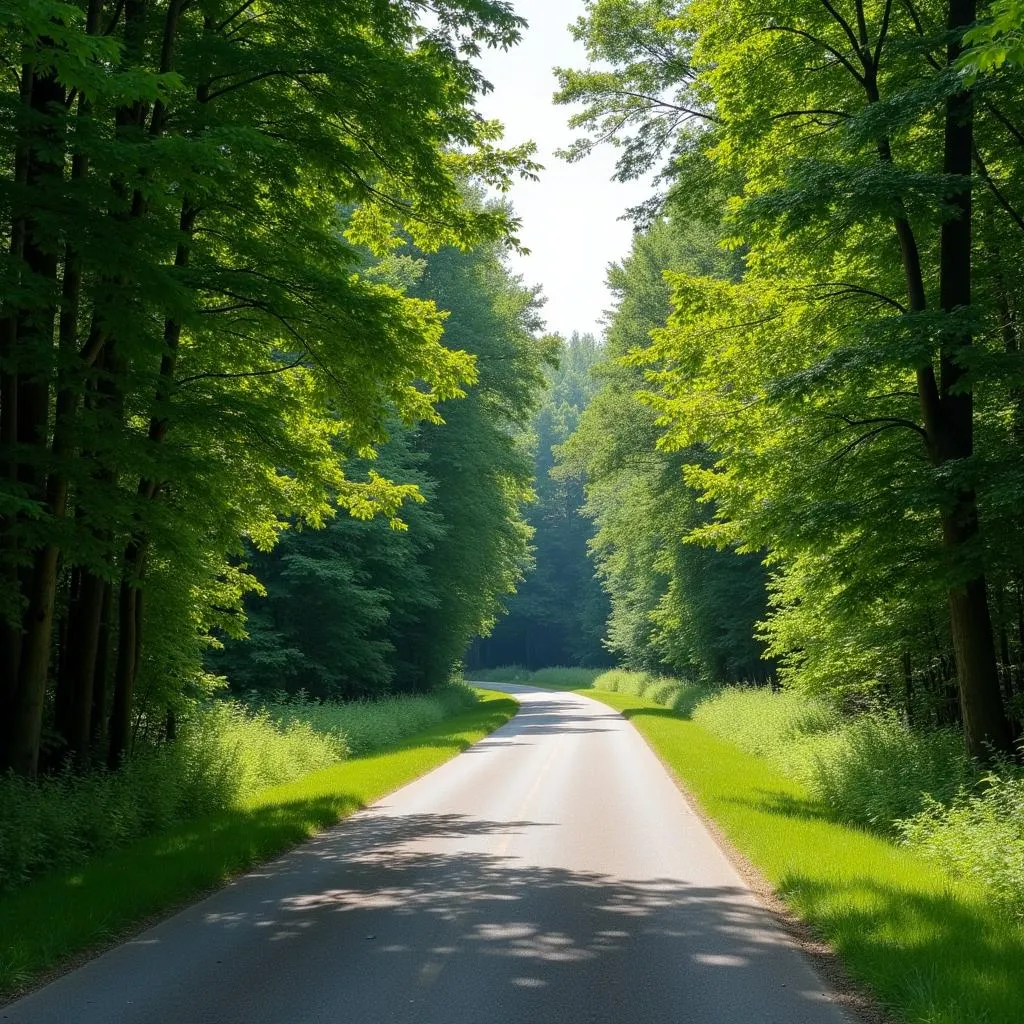 Route panoramique menant à l'Étang des Cailleaux