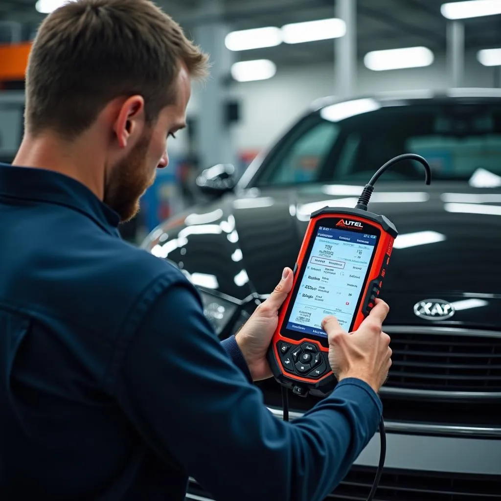 Utilisation d'un scanner Autel pour le diagnostic automobile à Paris