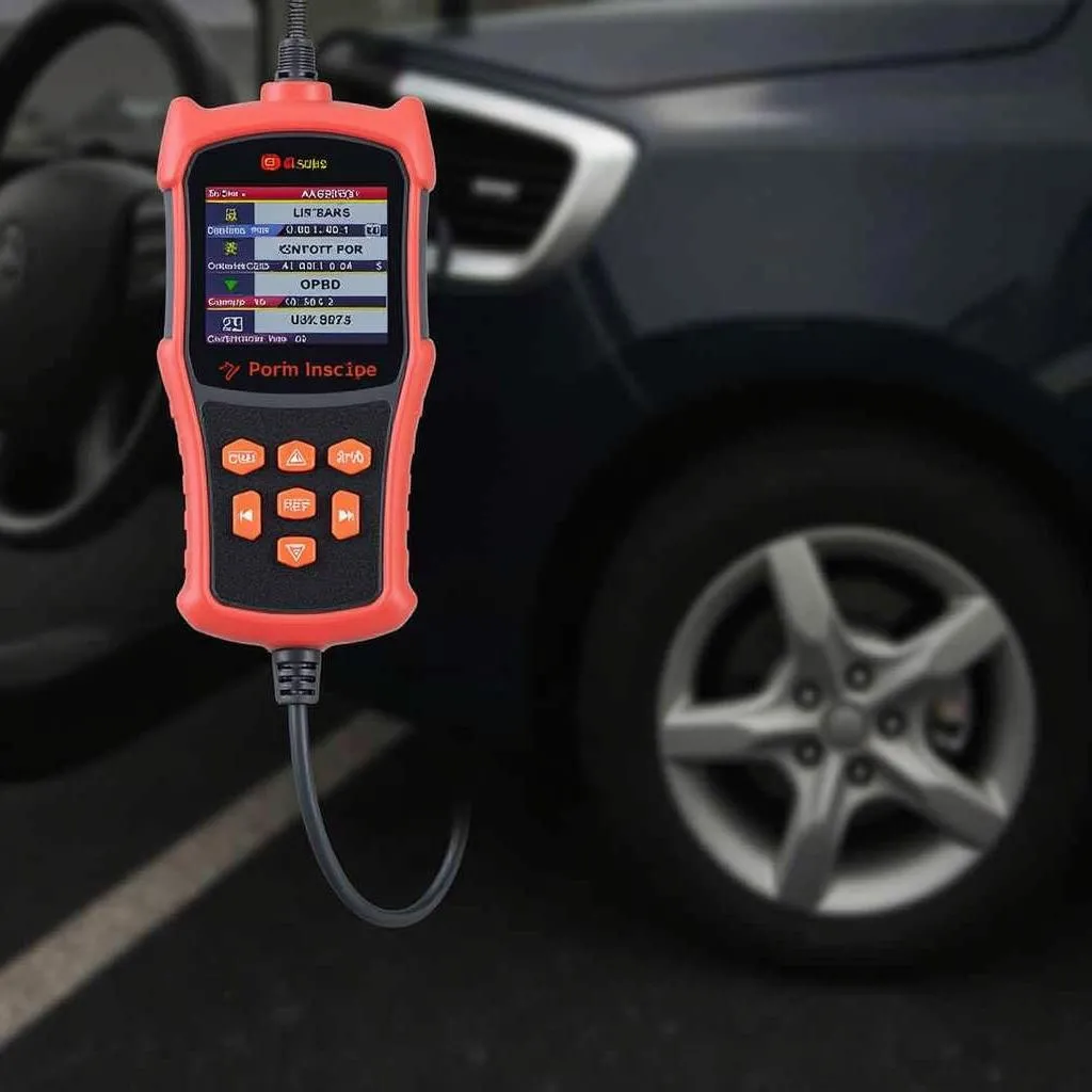 Scanner AA3626 connecté au port OBD2 d'une voiture