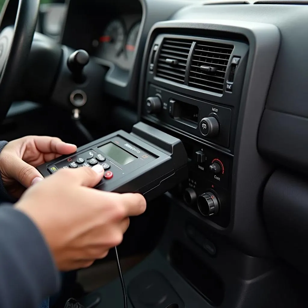 Scanner OBD connecté à une Jeep Cherokee 95