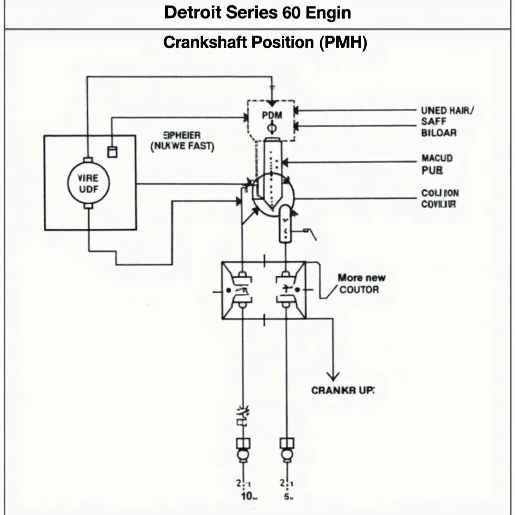 Schéma électrique du capteur PMH d'un moteur Detroit Série 60