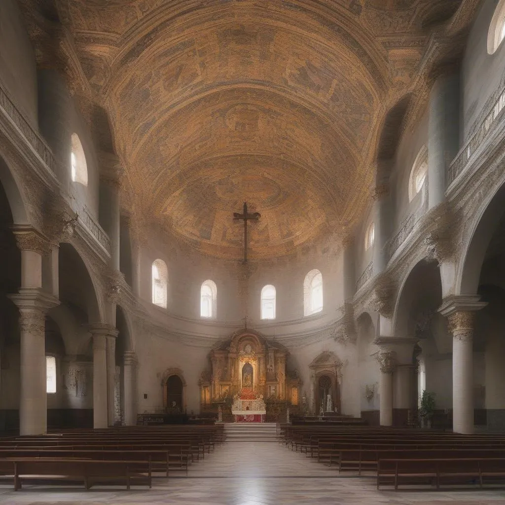 Intérieur d'une église sicilienne