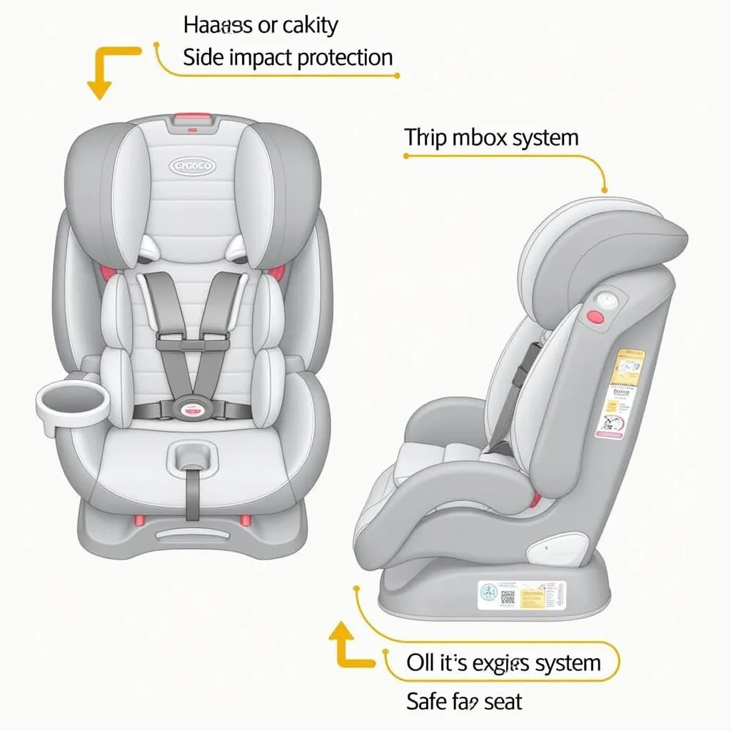 Fonctionnalités de sécurité du siège auto Graco Extend2Fit