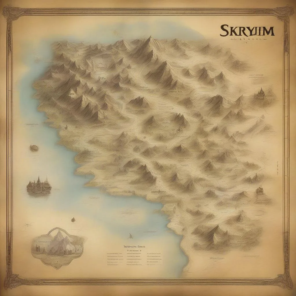 Carte du monde de Skyrim