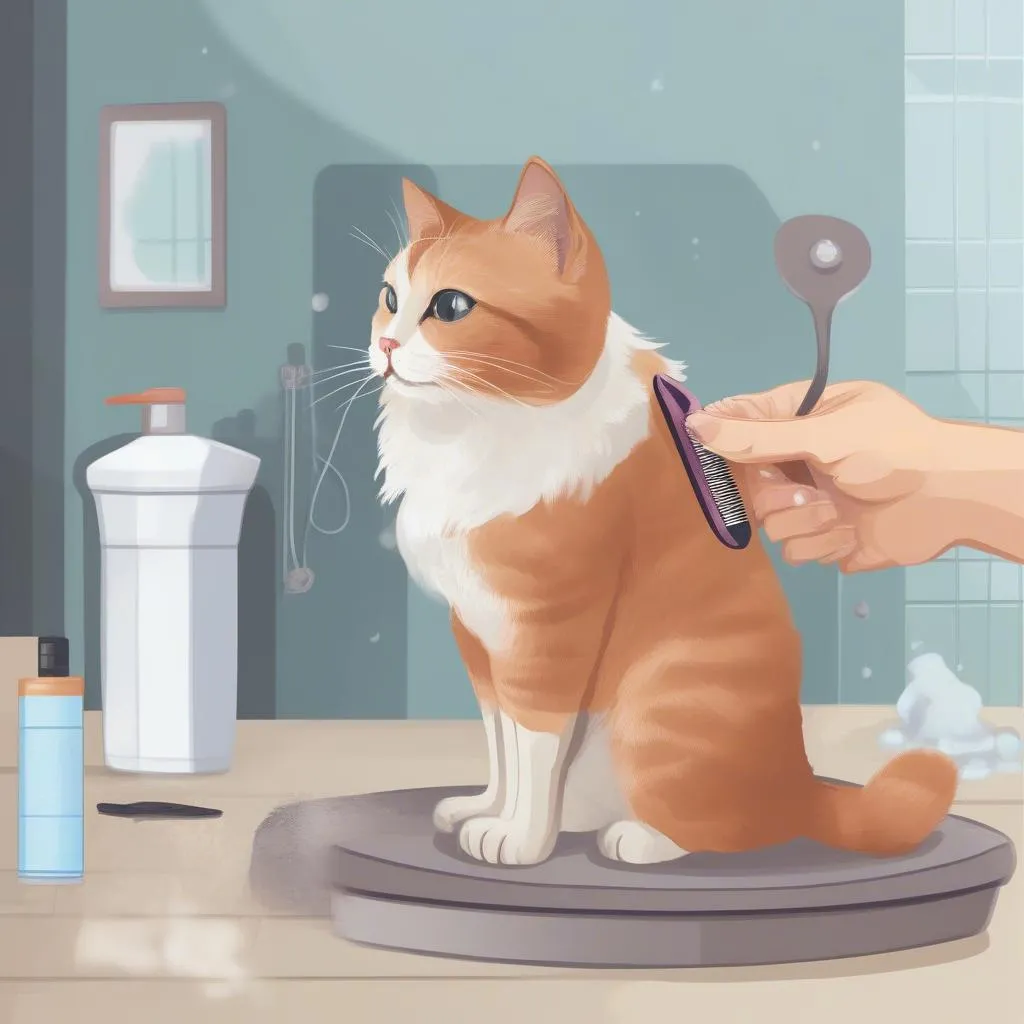 Soins des animaux de compagnie : toilettage du chat