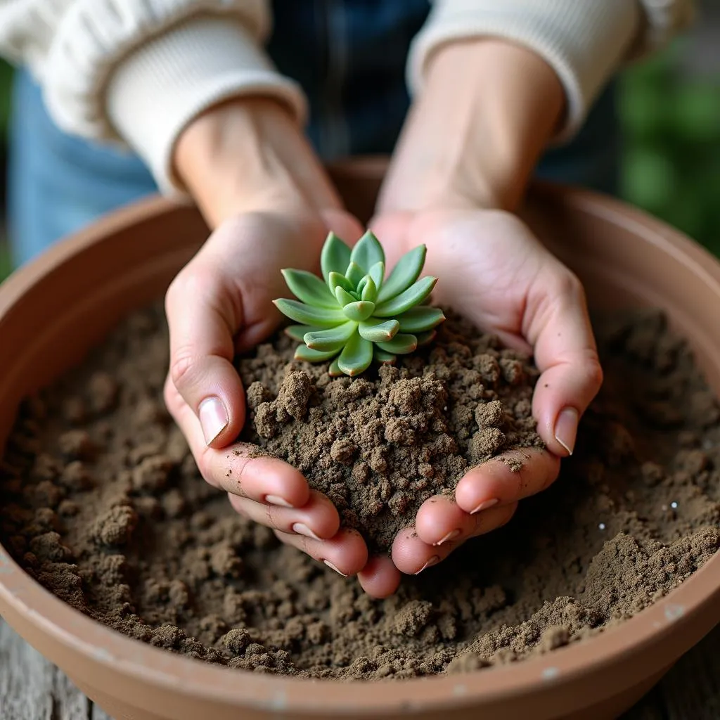 Mélange de sol drainant pour succulentes