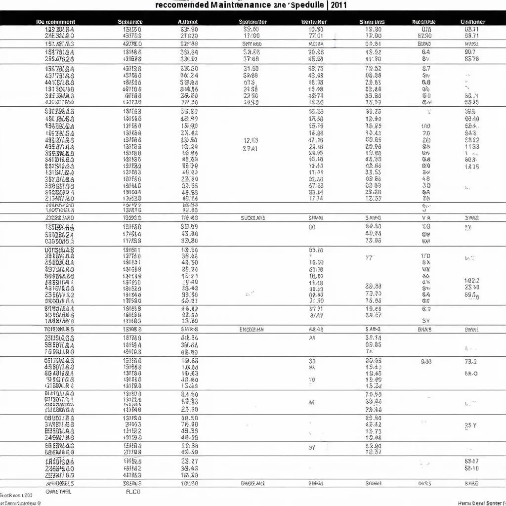 Calendrier d'entretien du Sprinter